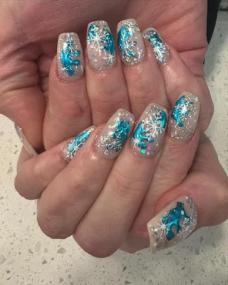 Image 13: #xcellentnailsalon #nailart #naildesign #nailstyle #prettynails #newnails #whitenails #beautynails #gelnailart #dippowder #dippowdernails #snsnails #snsdesign #goldenglowspany #nyc #manhattan #nycsnsnail#3dnailart#3dnailddesign#chromenail#chromenailart # Christmasnailart#Christmasnaildesign