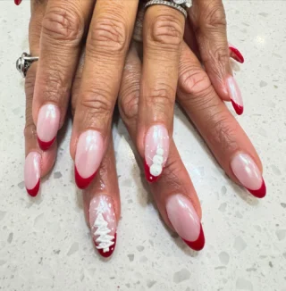 Image 15: #xcellentnailsalon #nailart #naildesign #nailstyle #prettynails #newnails #whitenails #beautynails #gelnailart #dippowder #dippowdernails #snsnails #snsdesign #goldenglowspany #nyc #manhattan #nycsnsnail#3dnailart#3dnailddesign#chromenail#chromenailart # Christmasnailart#Christmasnaildesign